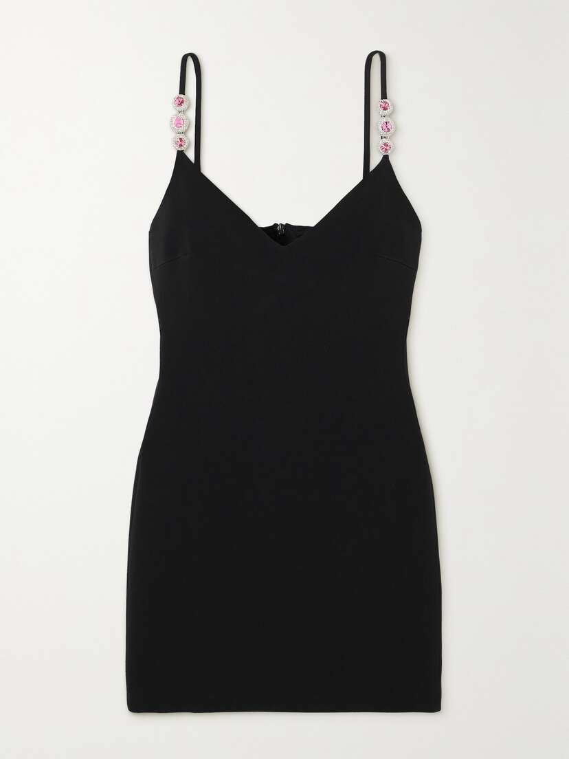 David Koma Crystal Embellished Cady Mini Dress - UK 14