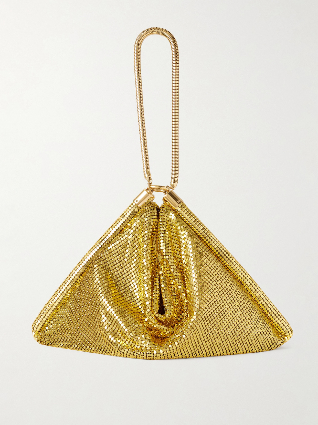 Rabanne Pixel Chainmail Tote In Gold