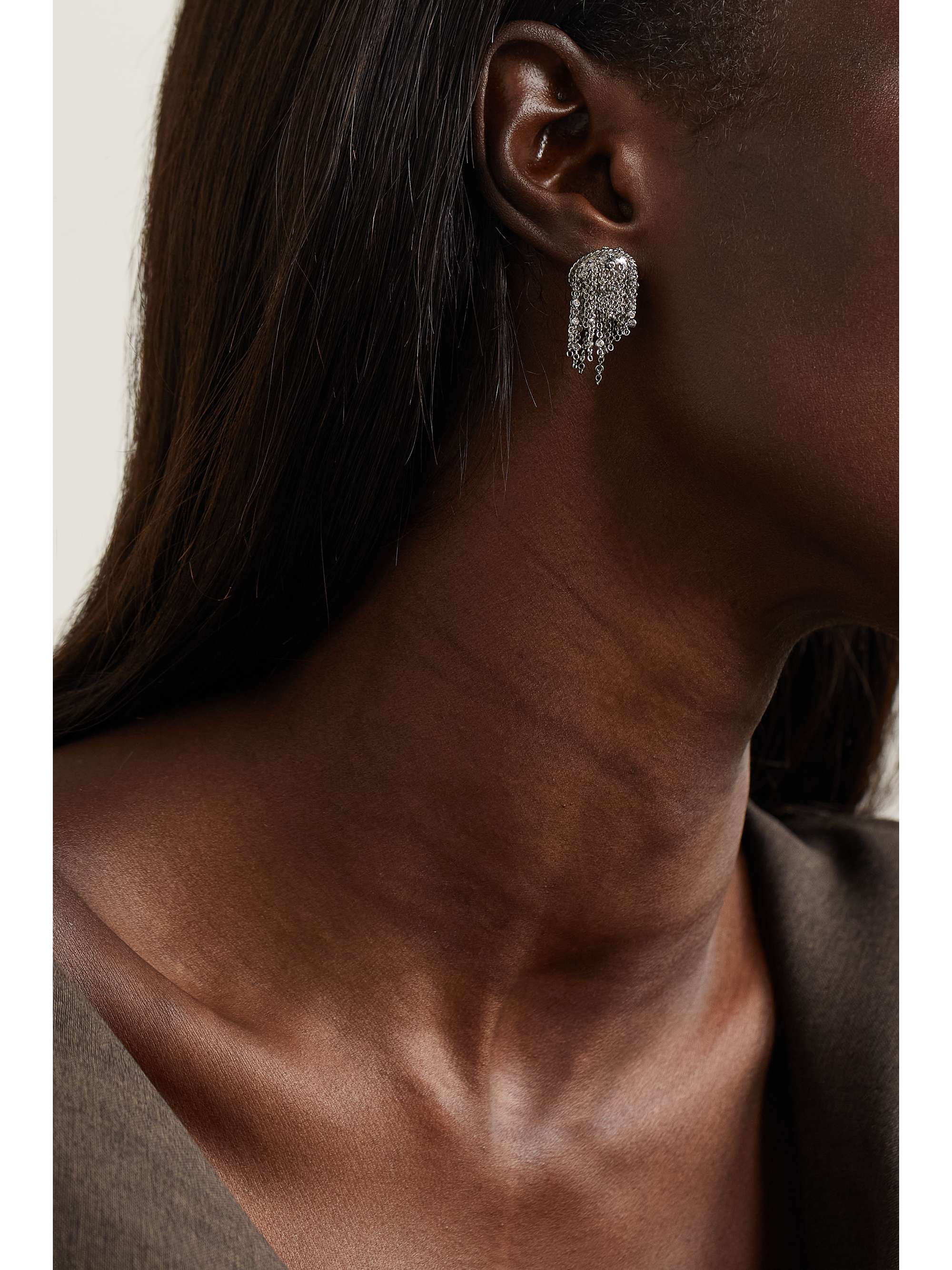 les bon bon】diamond hoop pierce BOB75-