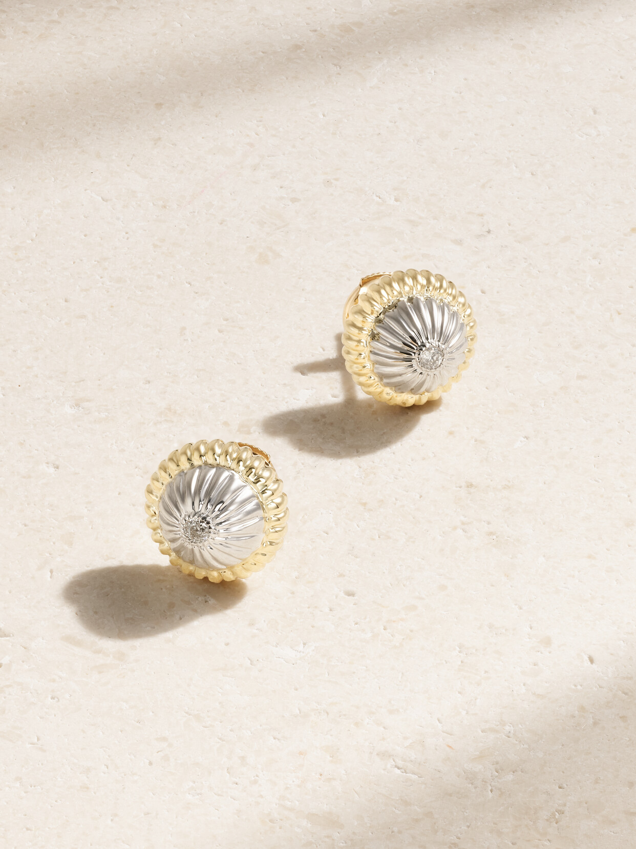 Yvonne Léon 9-karat White And Yellow Gold Diamond Earrings