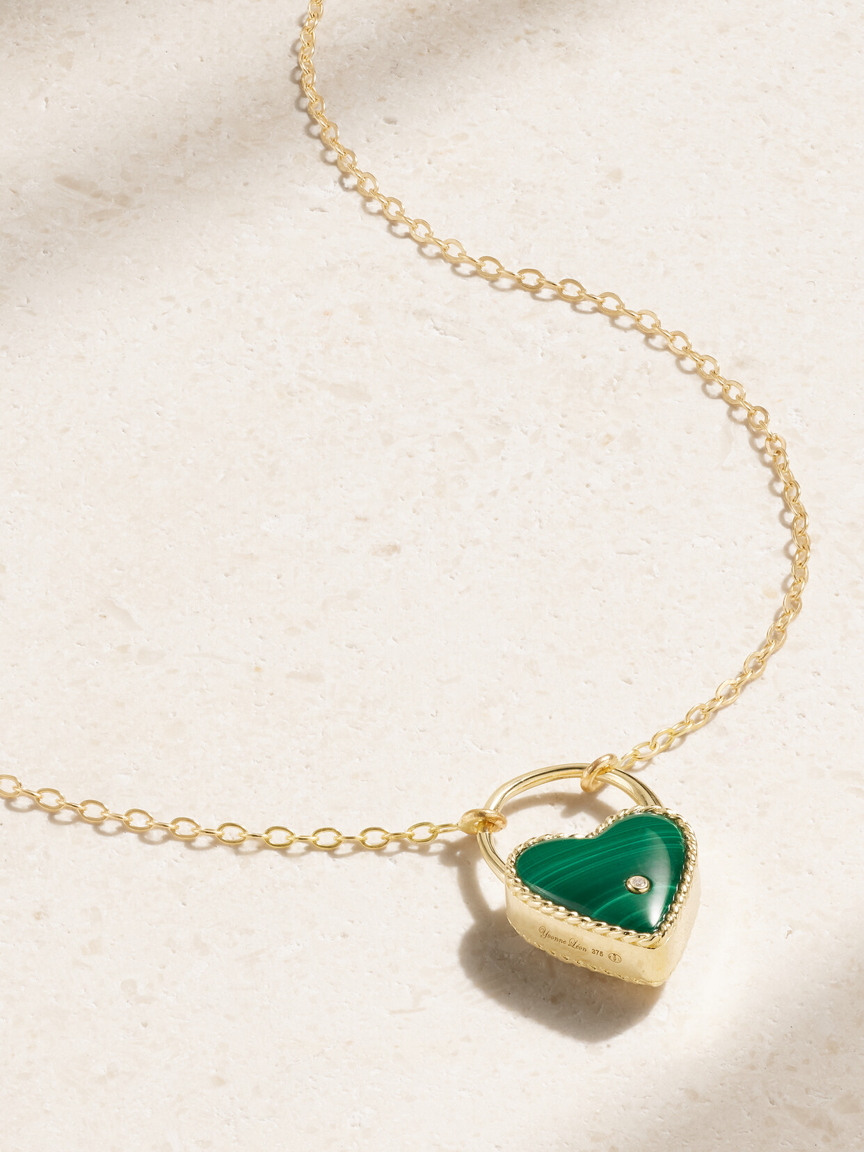 Yvonne Léon 18-karat Gold, Malachite And Diamond Necklace