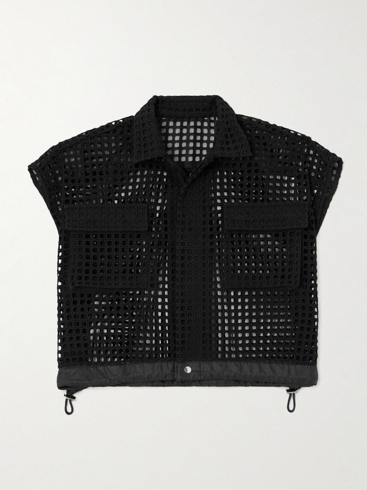 Sacai - Cotton-lace Shirt - Black