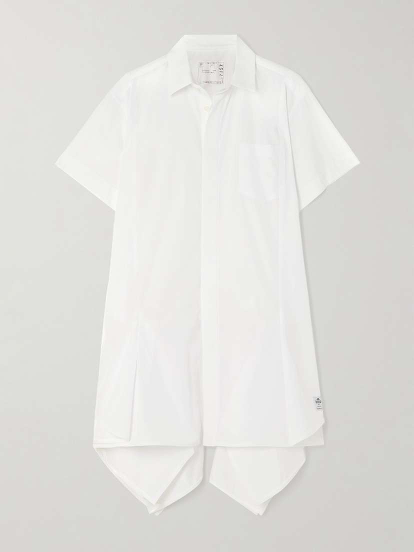 Sacai Cotton-poplin Mini Shirt Dress