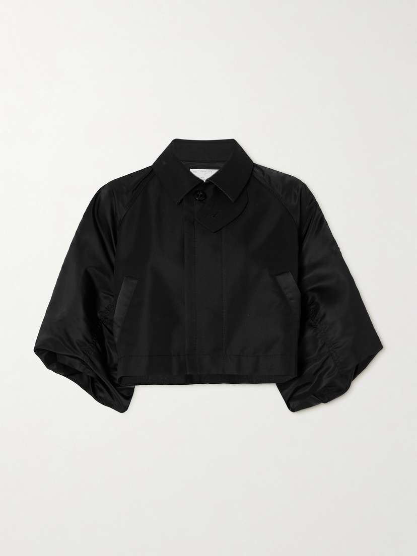 Sacai Cropped Cotton-blend Shell Jacket