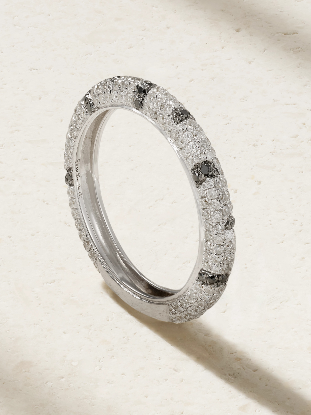 Yvonne Léon Mini Alliance Zebre 18-karat White Gold Diamond Ring