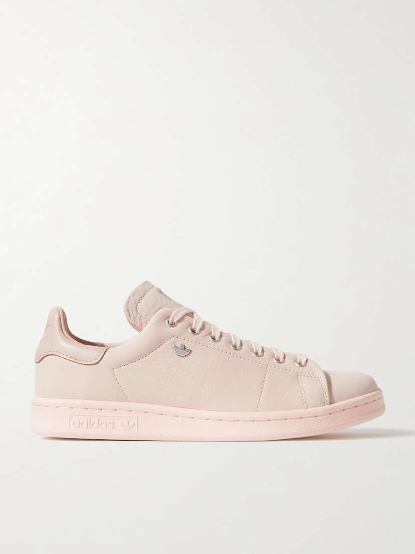 adidas Originals Stan Smith Lux Suede-trimmed Leather Sneakers