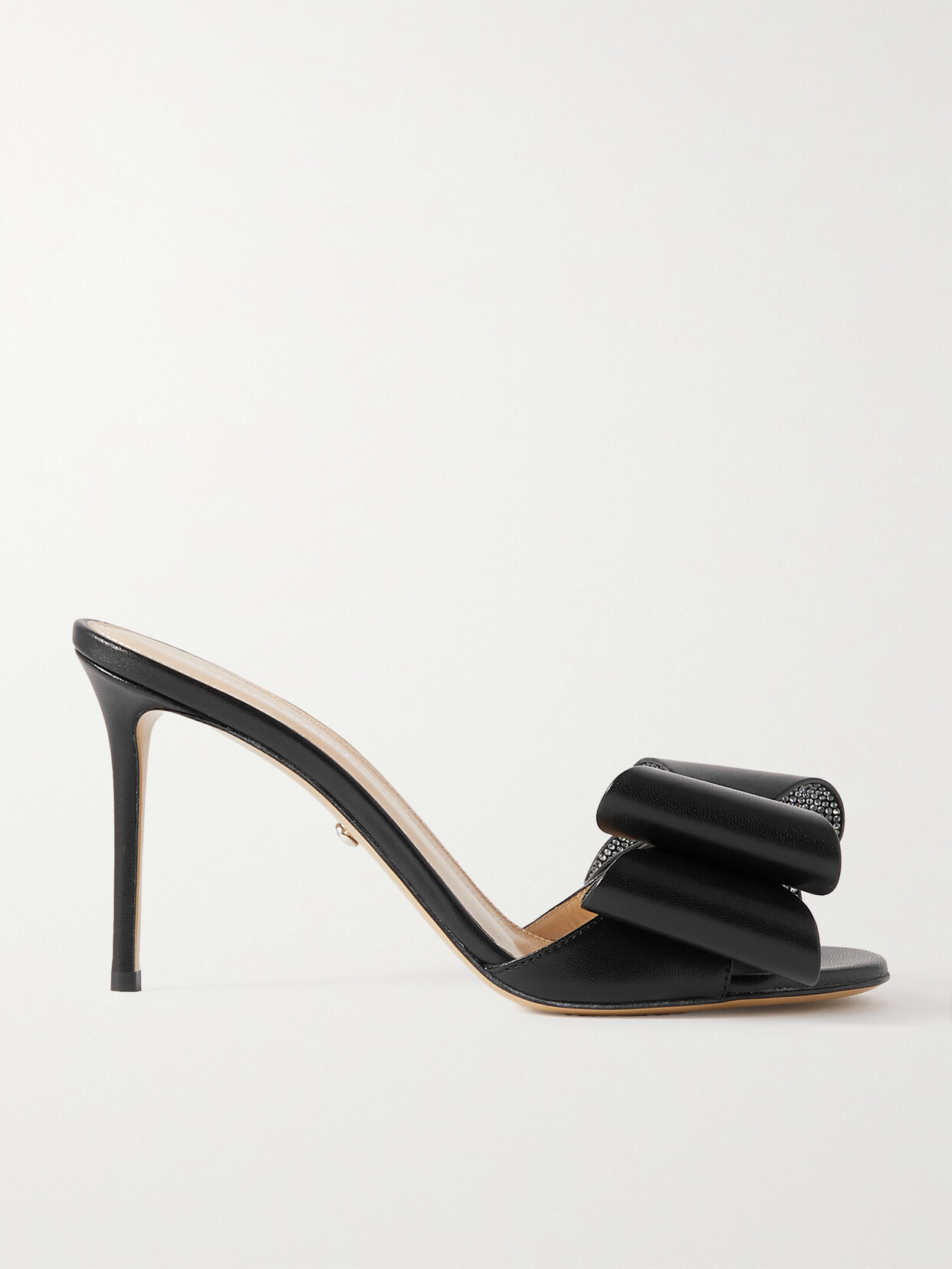 MACH & MACH - Le Cadeau Crystal-embellished Leather Mules - Black