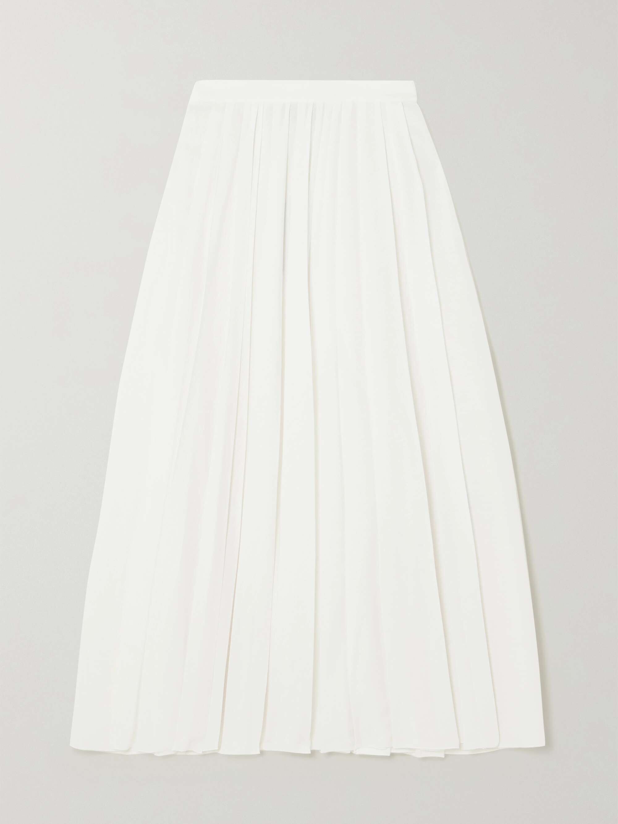 White pleated net best sale skirt
