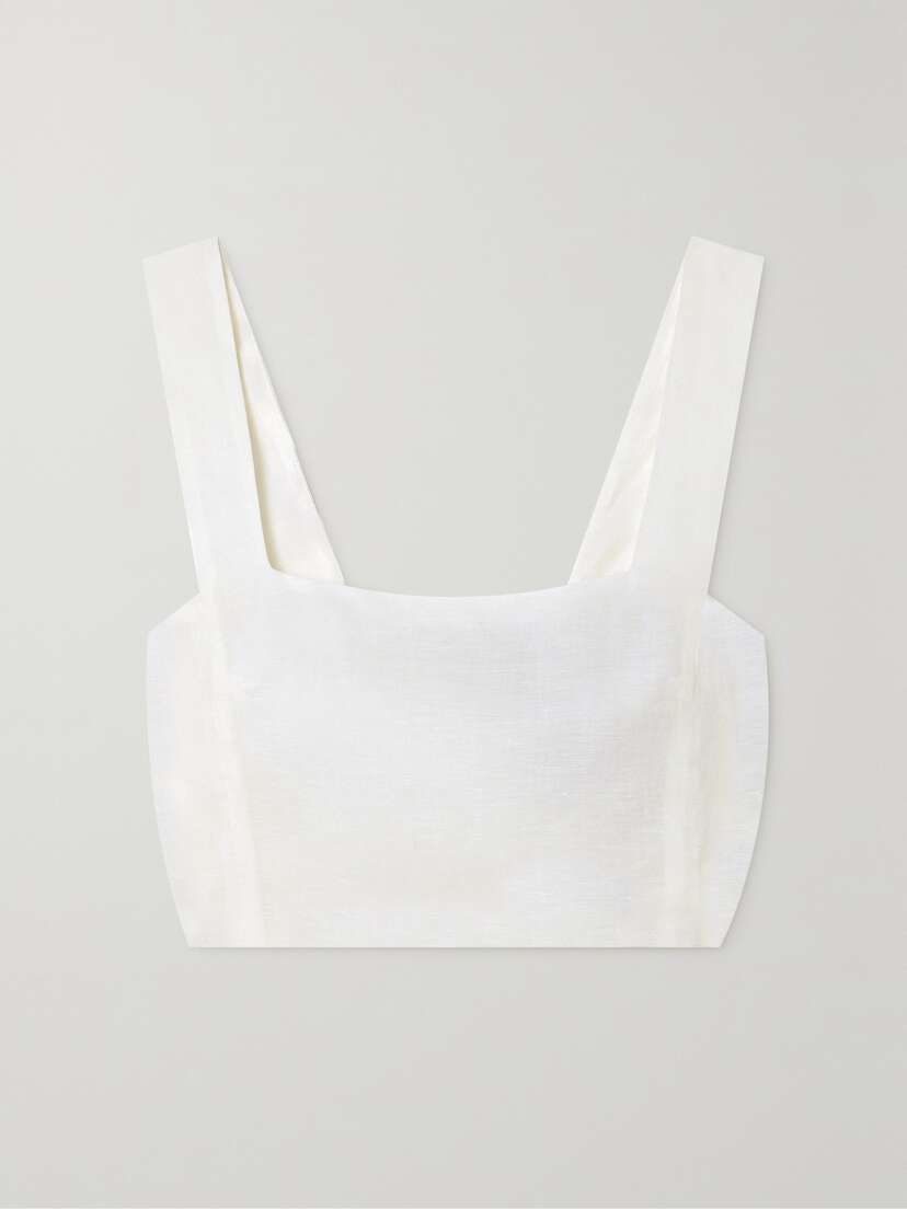 Ralph Lauren Collection Cenza Cropped Voile Top