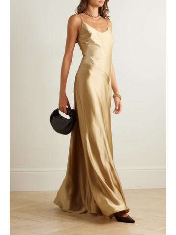 Ralph Lauren Collection Jeramiah mulberry silk-satin gown