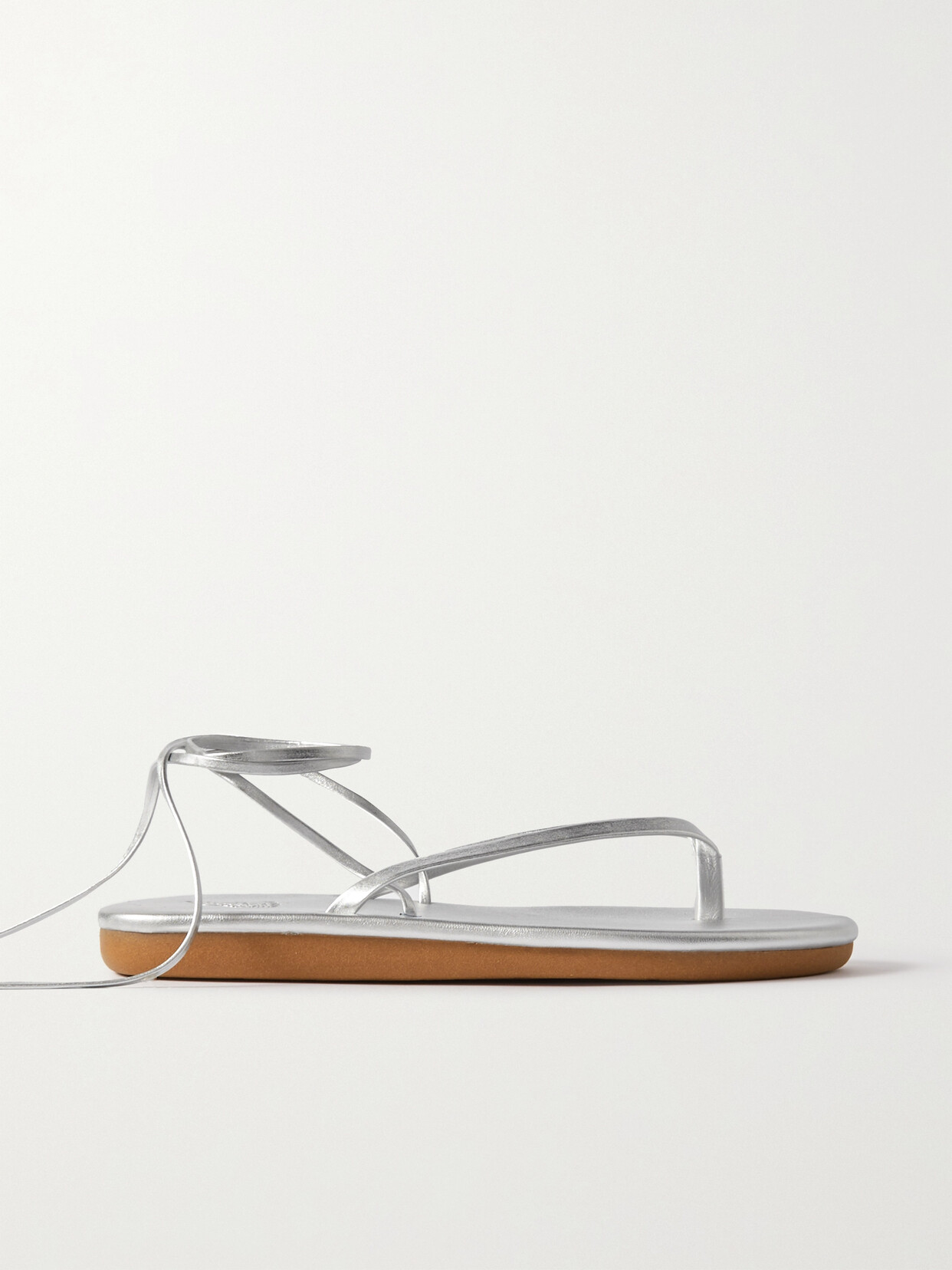 Ancient Greek Sandals Sahara Leather Sandals - Silver