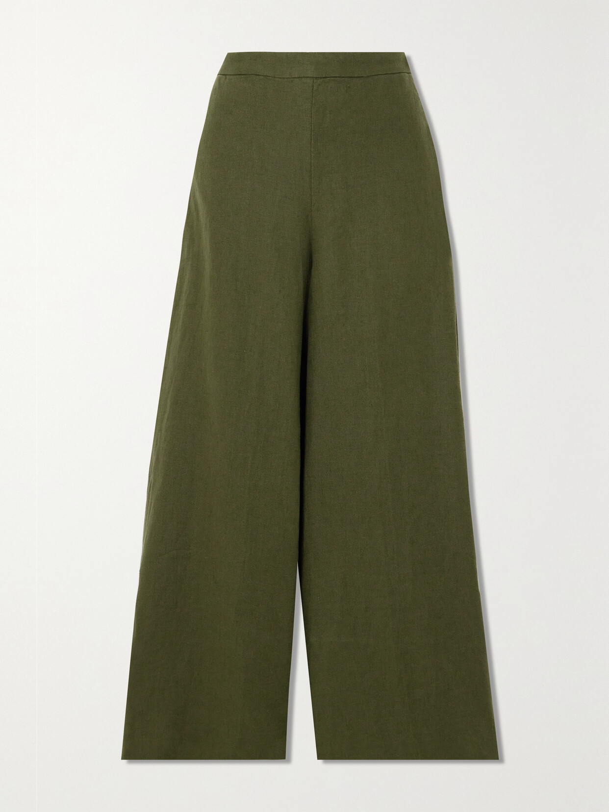 Polo Ralph Lauren Linen Ultra Wide-leg Pants In New Olive