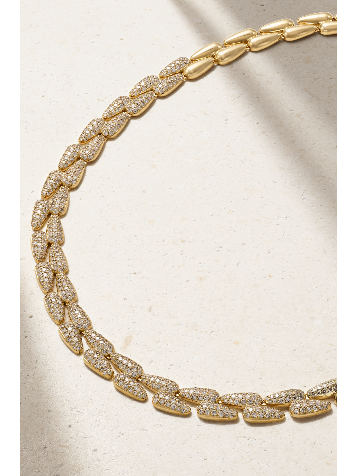 Jennifer Meyer Double Dome Large 18-karat Gold Diamond Tennis Necklace In Gold