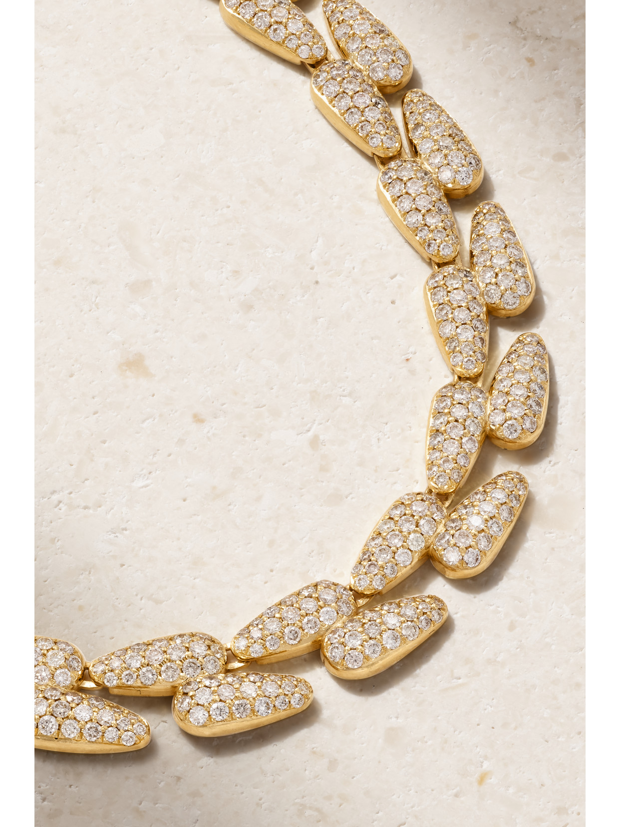 Jennifer Meyer Double Dome Large 18-karat Gold Diamond Tennis Necklace In Gold