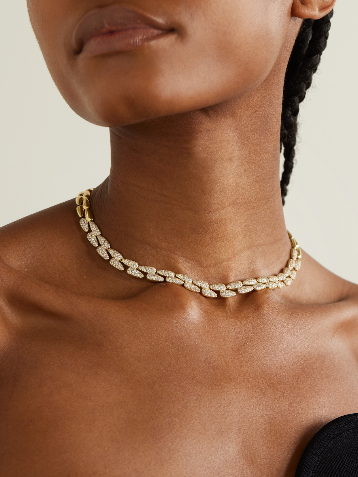 Jennifer Meyer Double Dome Large 18-karat Gold Diamond Tennis Necklace In Gold