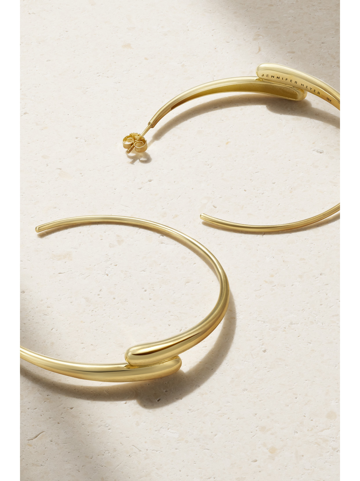 Jennifer Meyer Double Dome Medium 18-karat Gold Hoop Earrings In Gold