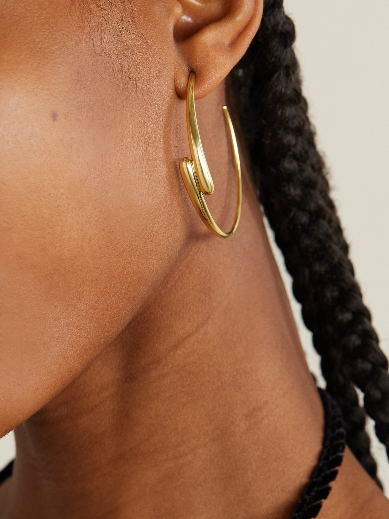 Jennifer Meyer Double Dome Medium 18-karat Gold Hoop Earrings In Gold