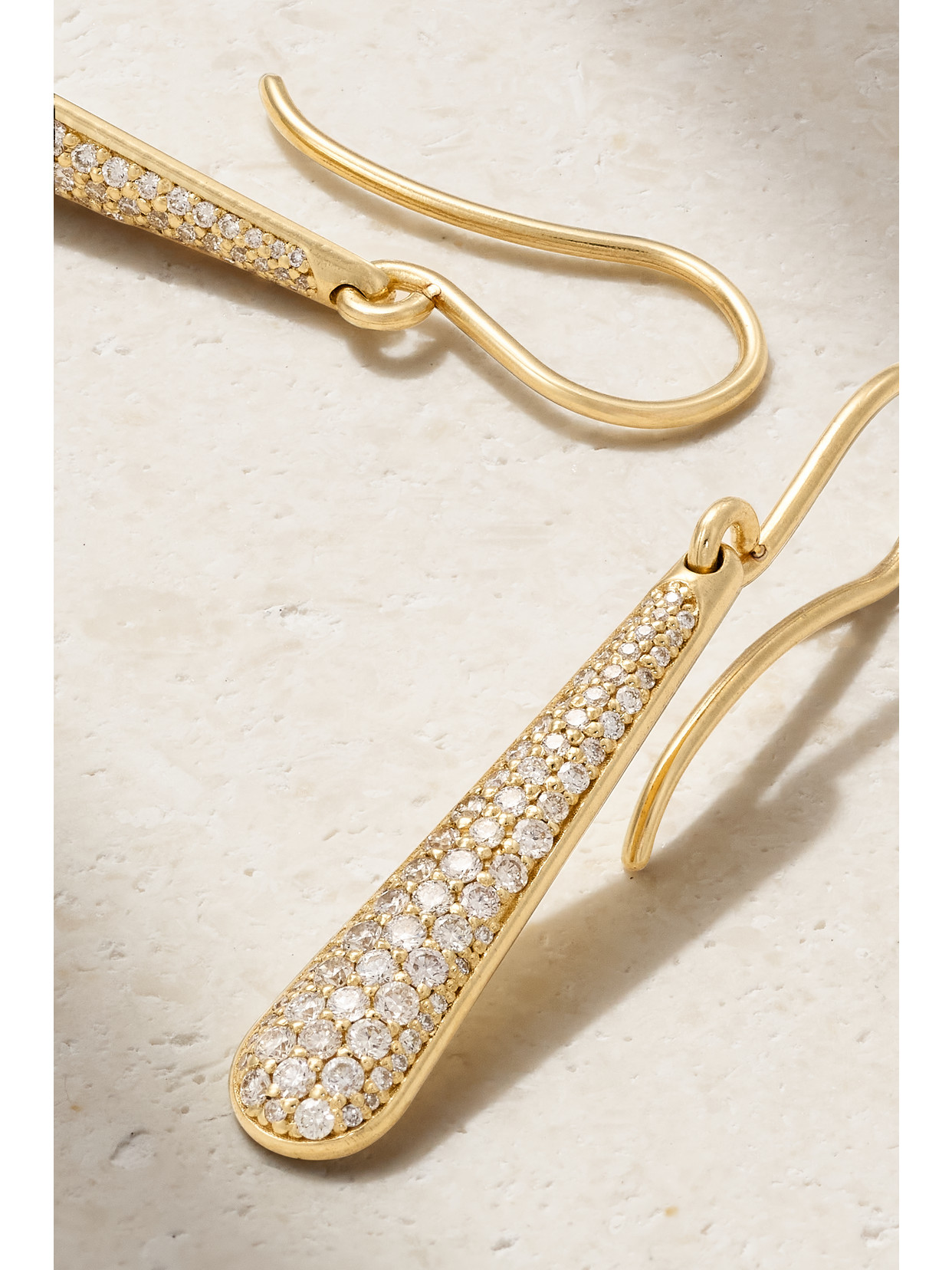 Jennifer Meyer Dome Drop 18-karat Gold Diamond Earrings In Gold