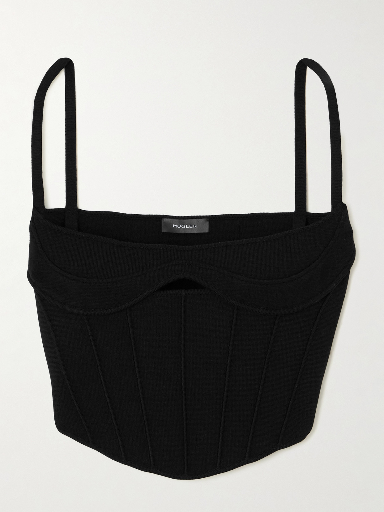 Mugler - Heaven Stretch-knit Bustier Top - Black