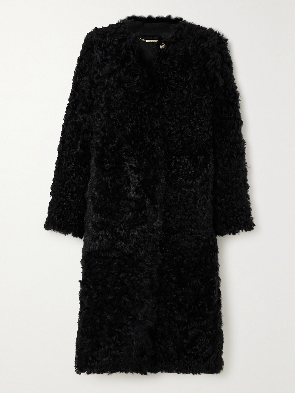 Nour Hammour Sierra Shearling Coat In Black