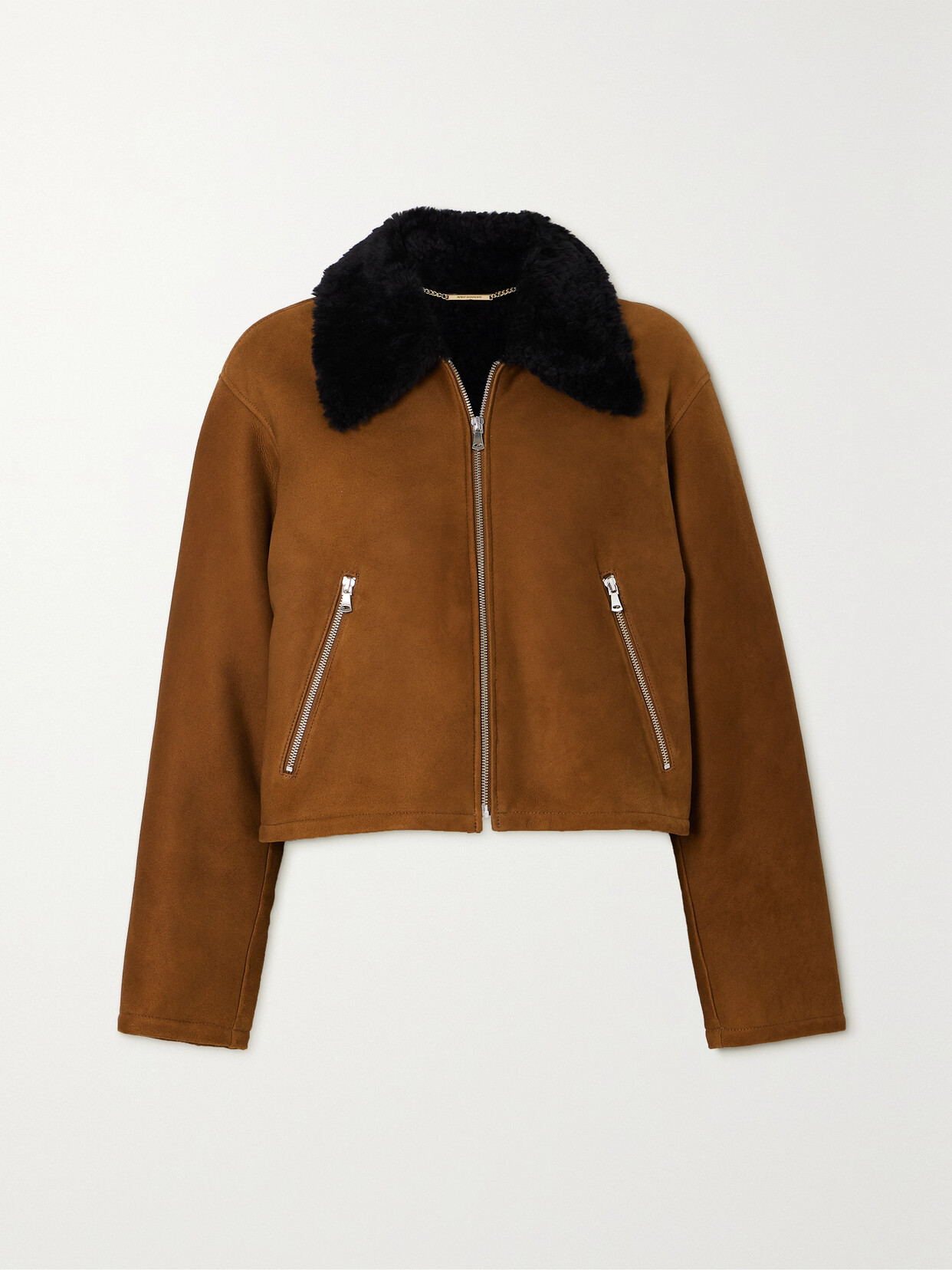 Shop Nour Hammour + Net Sustain Nyla Shearling Jacket In Brown