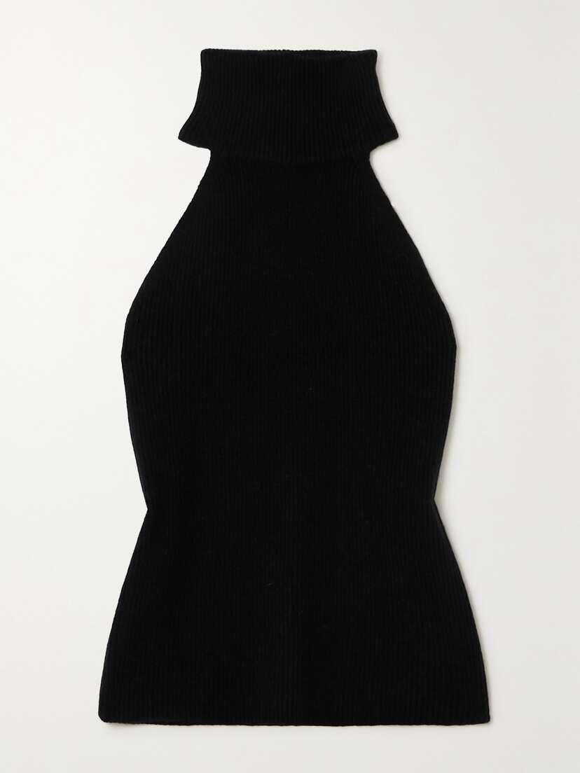Lisa Yang Freya Ribbed Cashmere Turtleneck Tank