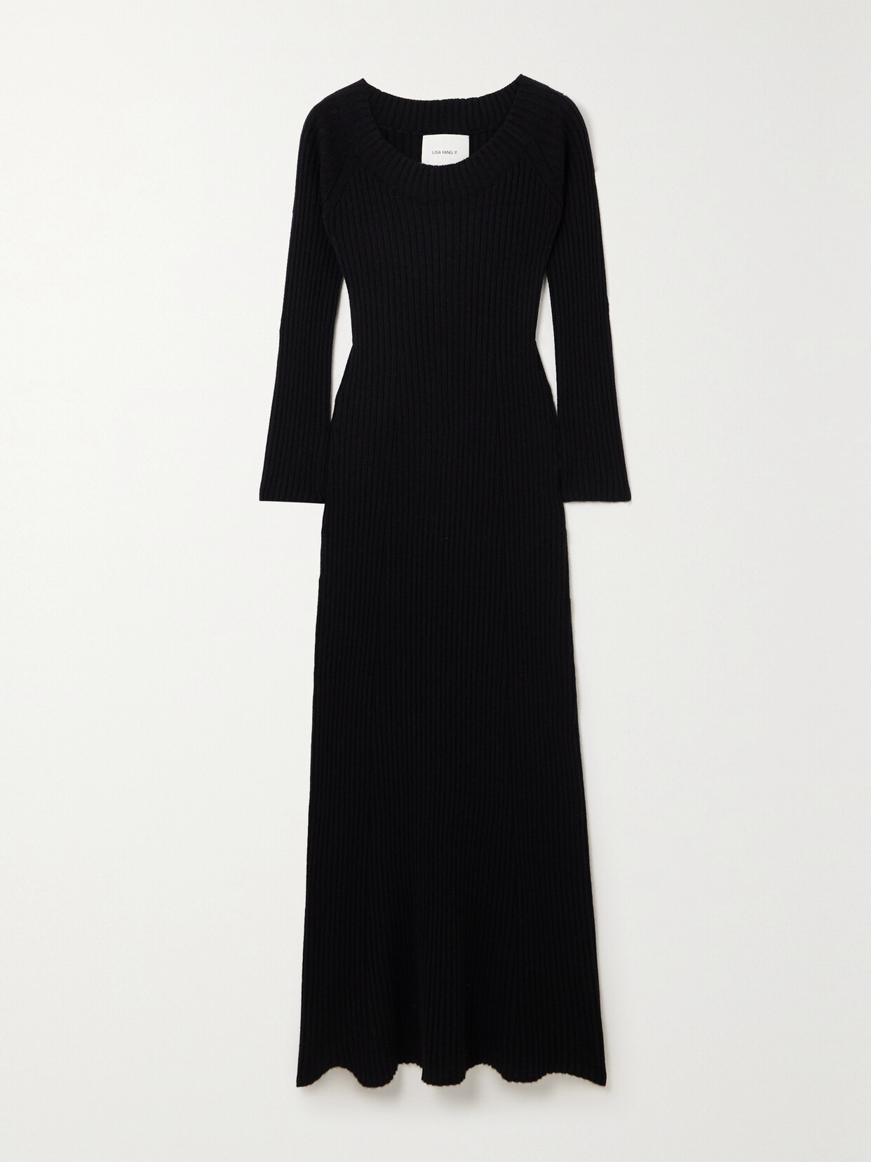 Lisa Yang - Marvin Ribbed Cashmere Midi Dress - Black