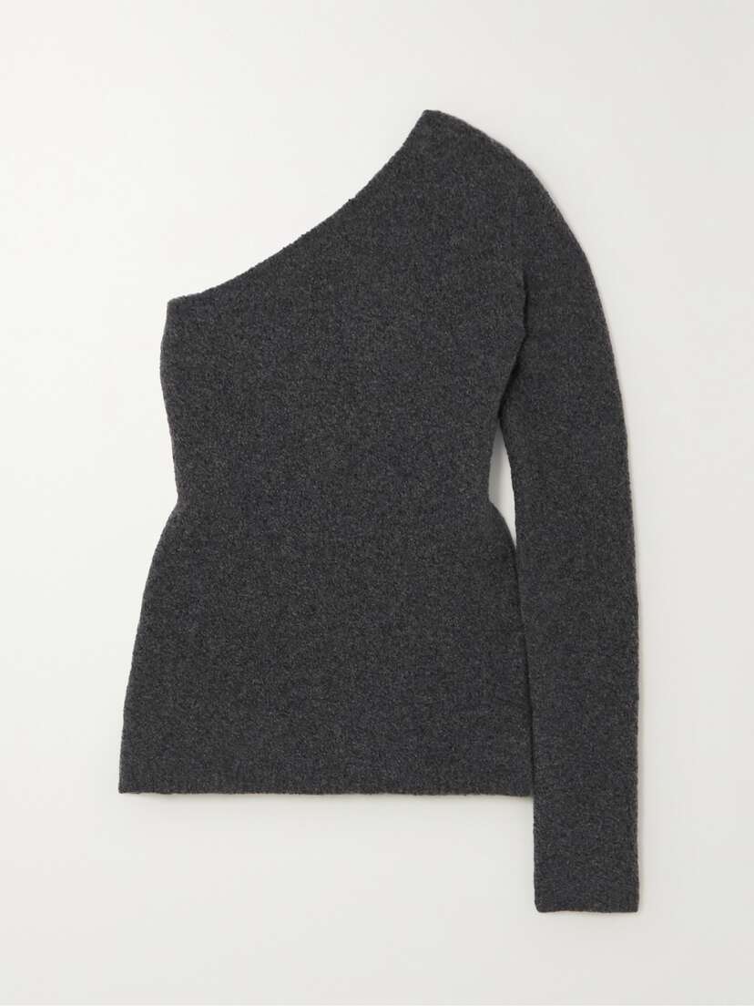 Lisa Yang Forrest One-sleeve Bouclé-cashmere Sweater