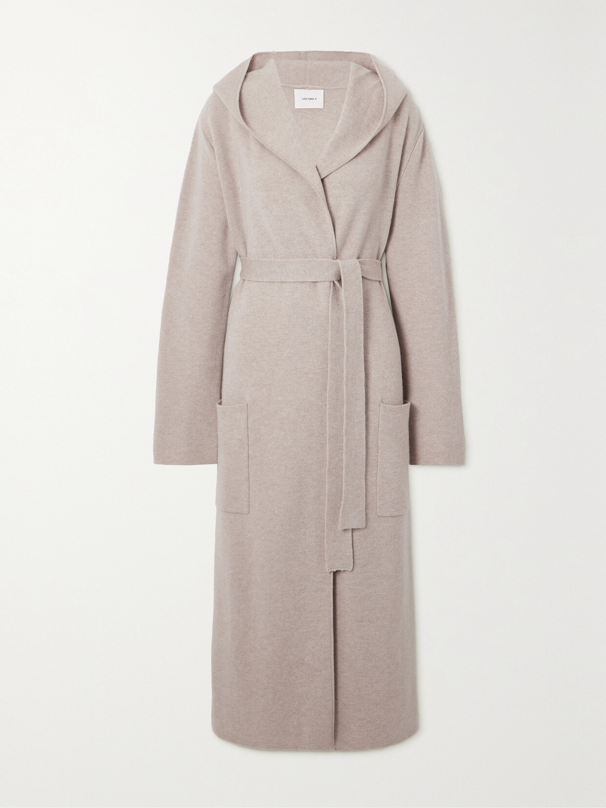 Lisa Yang - Aiden Hooded Belted Cashmere Cardigan - Neutrals