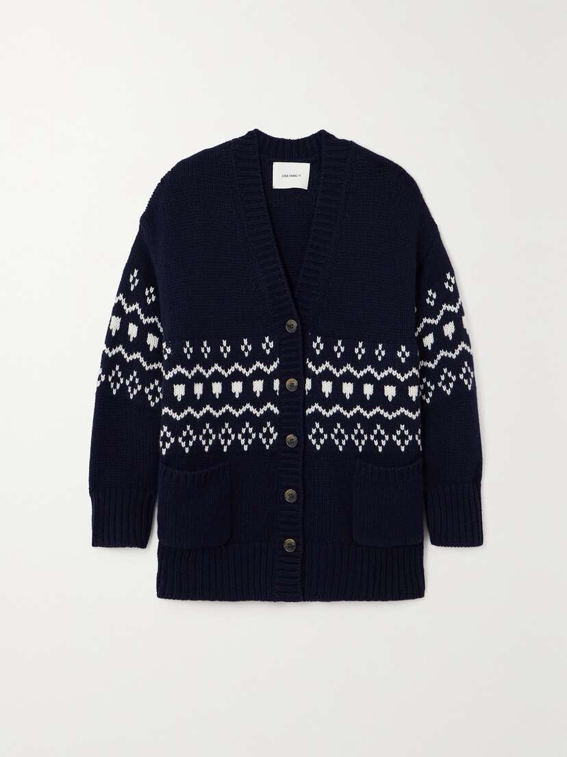 Lisa Yang Greyson Fair Isle Cashmere Cardigan