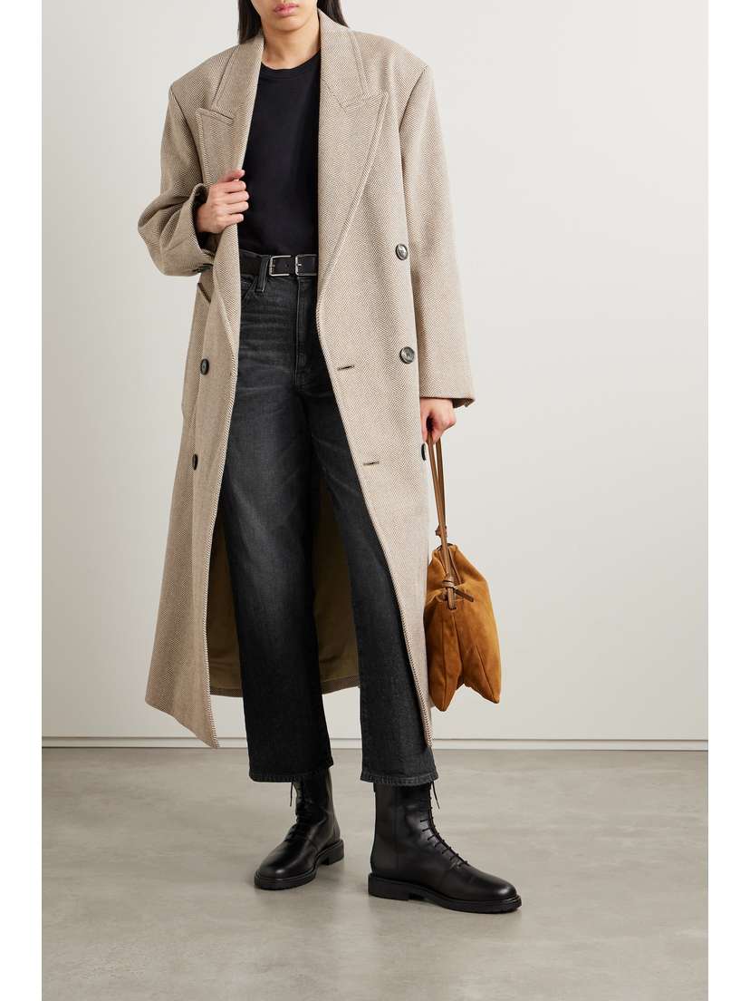 SLVRLAKE + Net Sustain London Cropped High-rise Straight-leg Organic Jeans - back view in Black