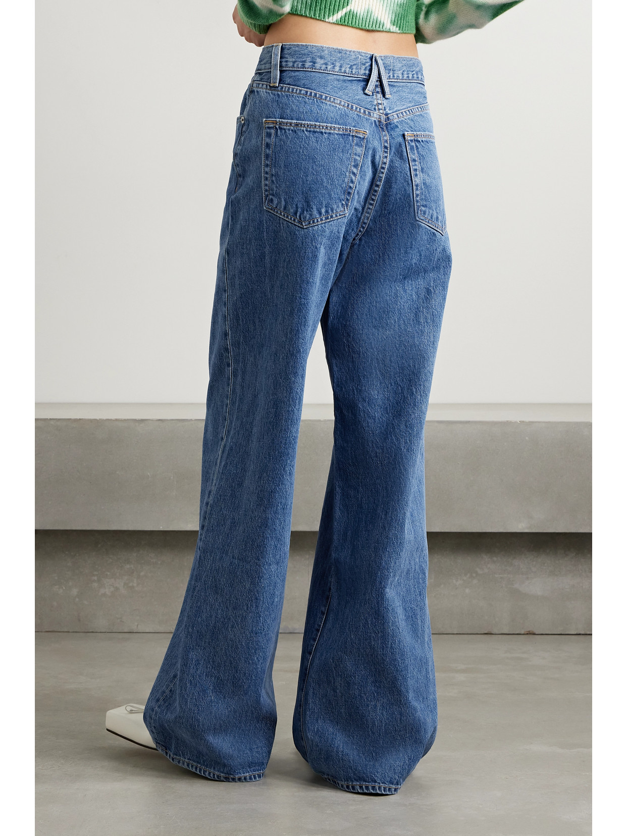 SLVRLAKE + NET SUSTAIN EVA MID-RISE WIDE-LEG ORGANIC JEANS