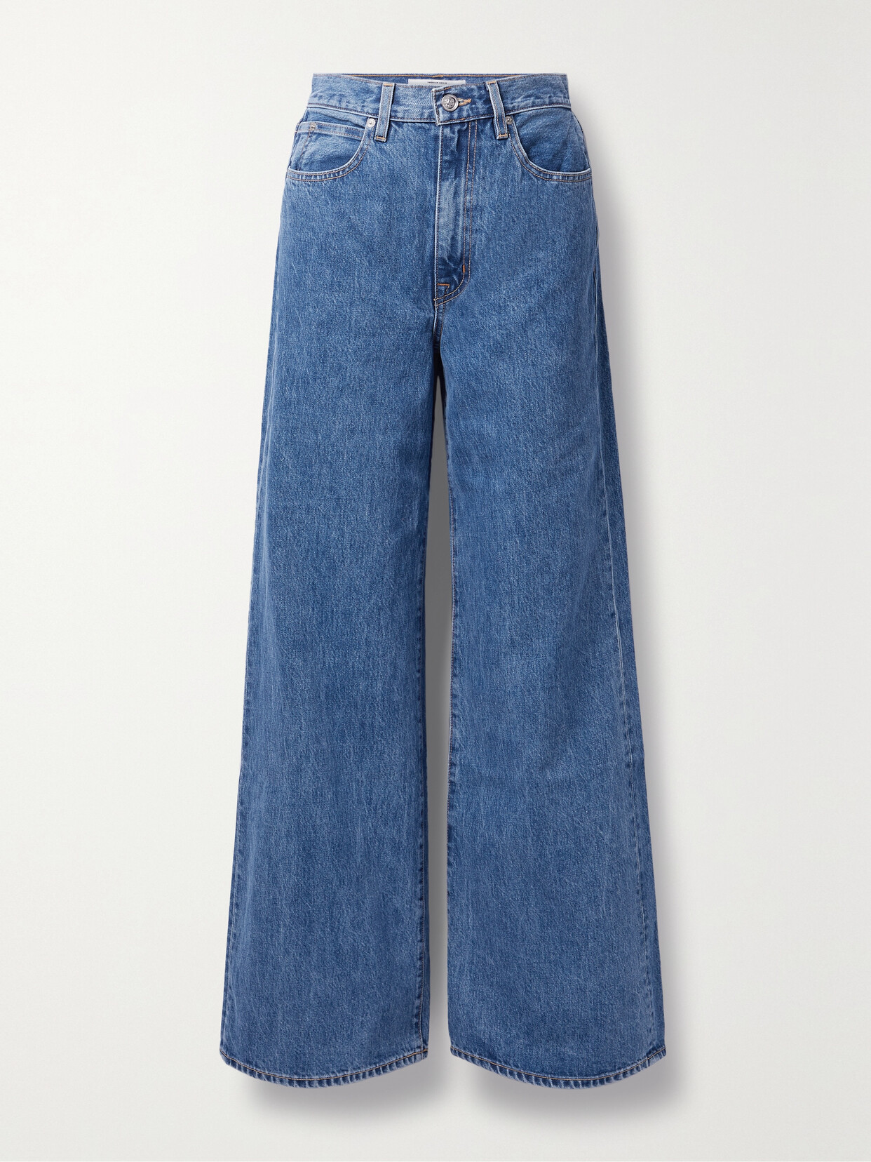 Shop Slvrlake + Net Sustain Eva Mid-rise Wide-leg Organic Jeans In Blue