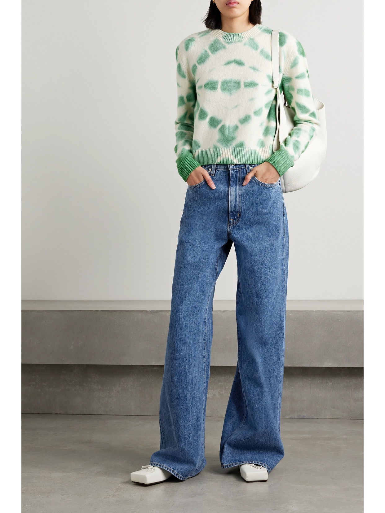 SLVRLAKE + NET SUSTAIN EVA MID-RISE WIDE-LEG ORGANIC JEANS