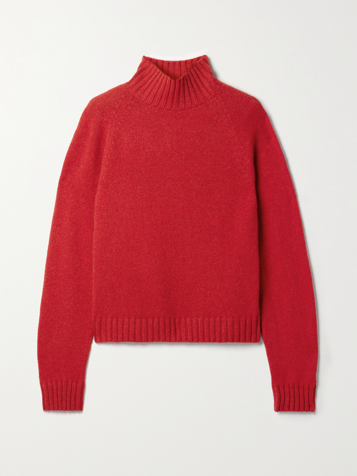 The Elder Statesman Cashmere Turtleneck Jumper In Red