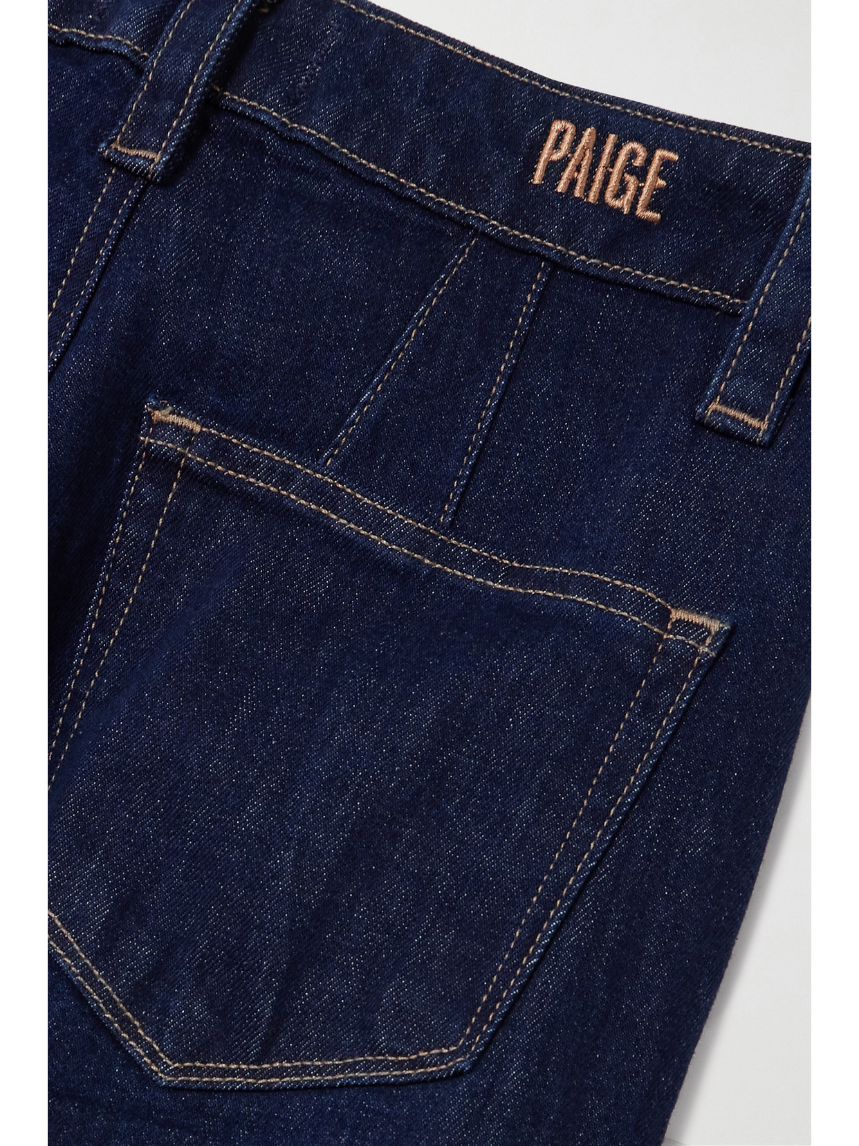 Shop Paige Leenah High-rise Wide-leg Jeans In Blue