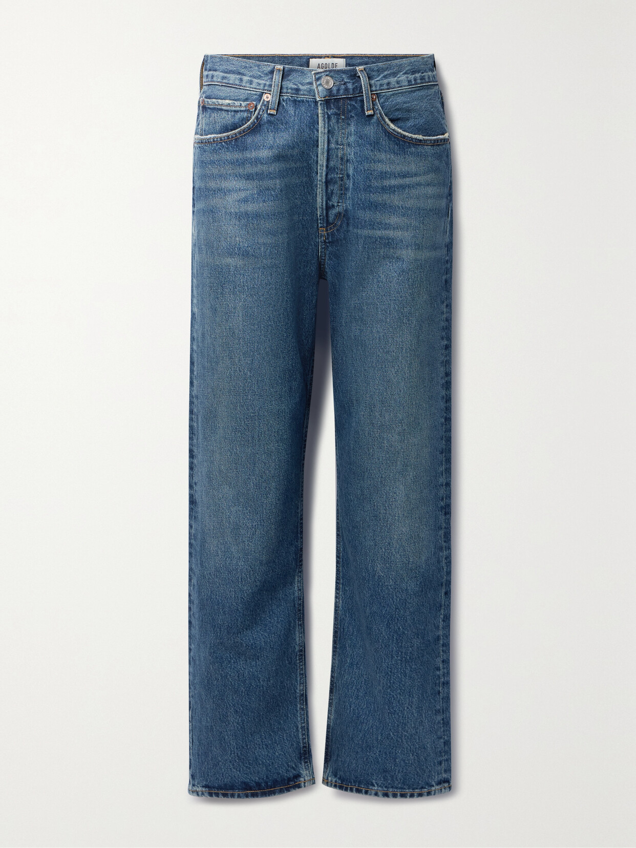 Agolde + Net Sustain '90s Mid-rise Straight-leg Organic Jeans In Blue