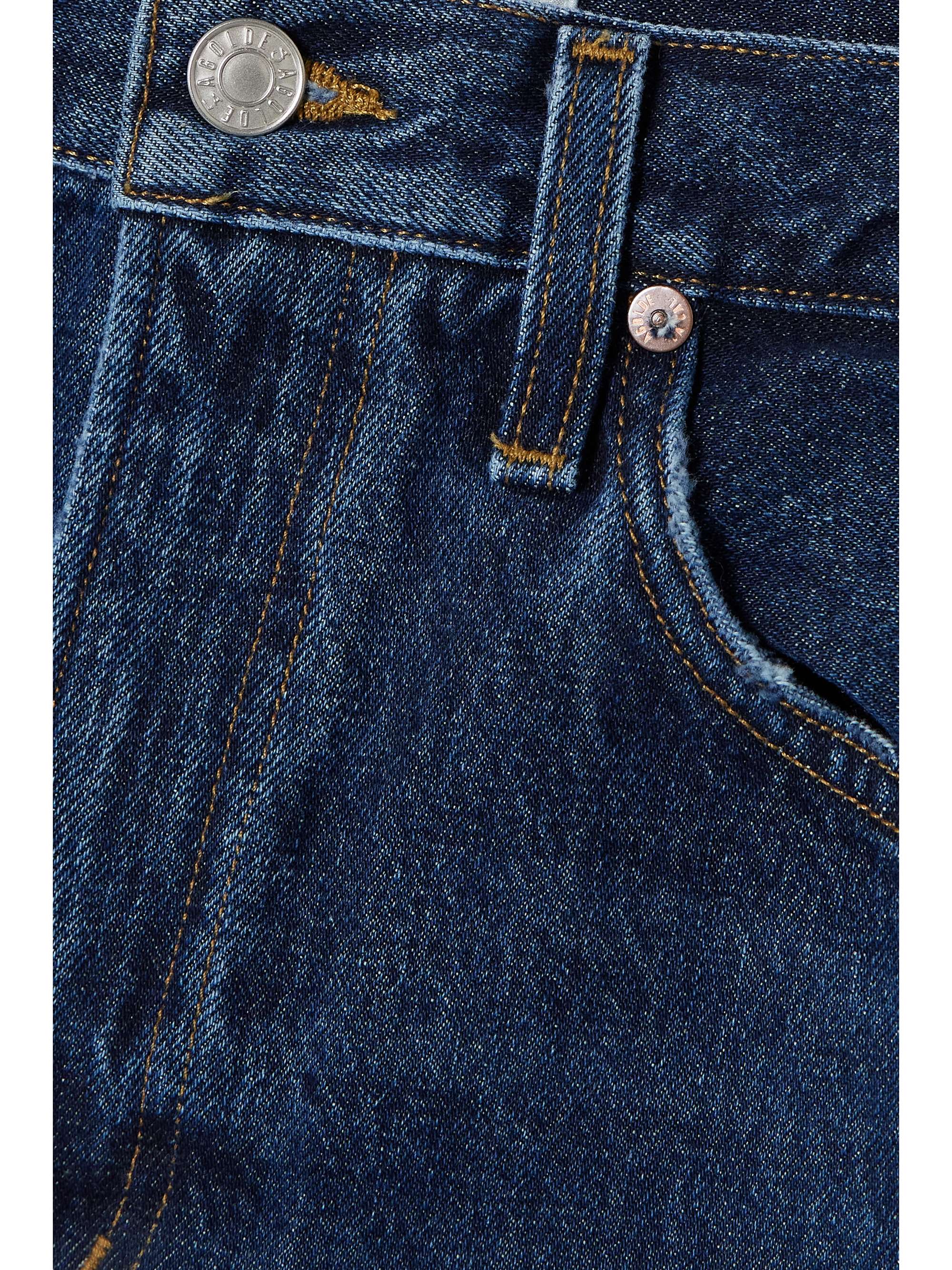 AGOLDE + NET SUSTAIN Hilla frayed organic denim maxi skirt