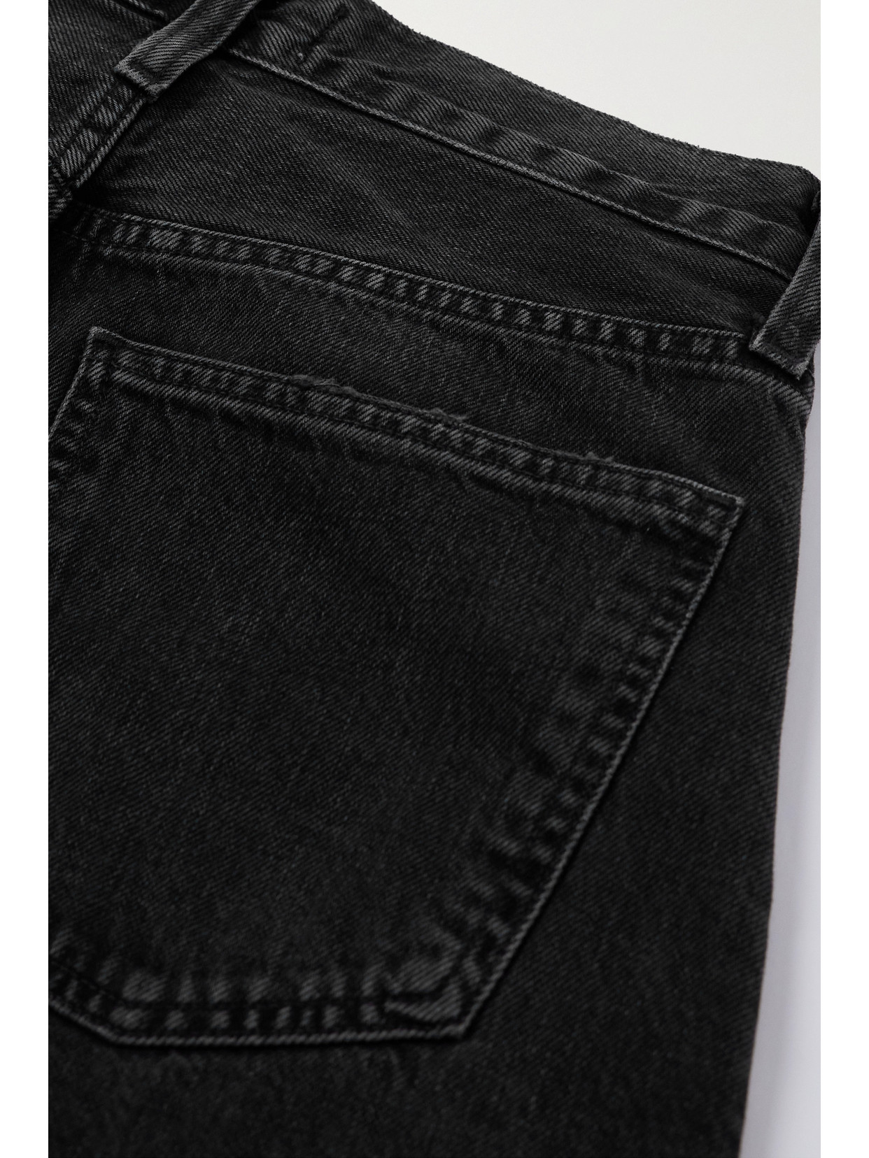 Agolde Luna Pieced High Waist Raw Hem Organic Cotton Barrel Jeans In Black