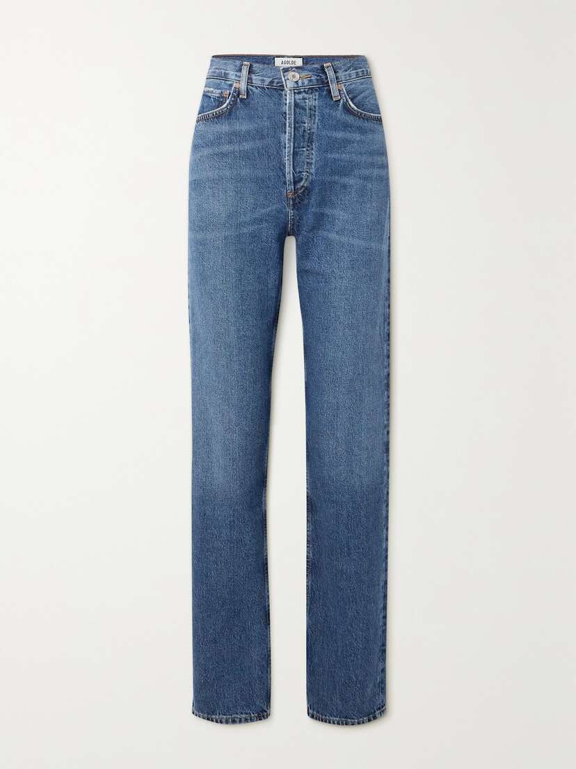 AGOLDE + Net Sustain 90's Pinch Waist Long High-rise Straight-leg Organic Jeans