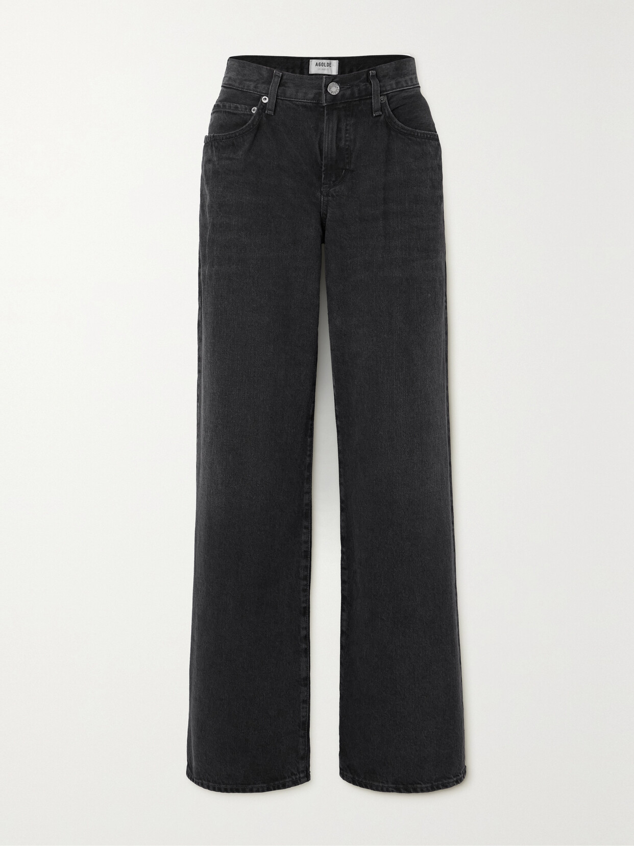 AGOLDE - + Net Sustain Fusion Low-rise Straight-leg Organic Jeans - Black