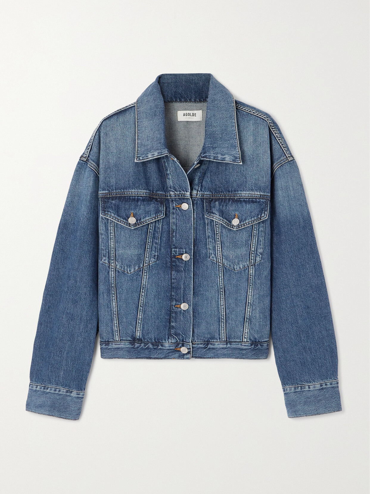 Shop Agolde + Net Sustain Martika Organic Denim Jacket In Blue