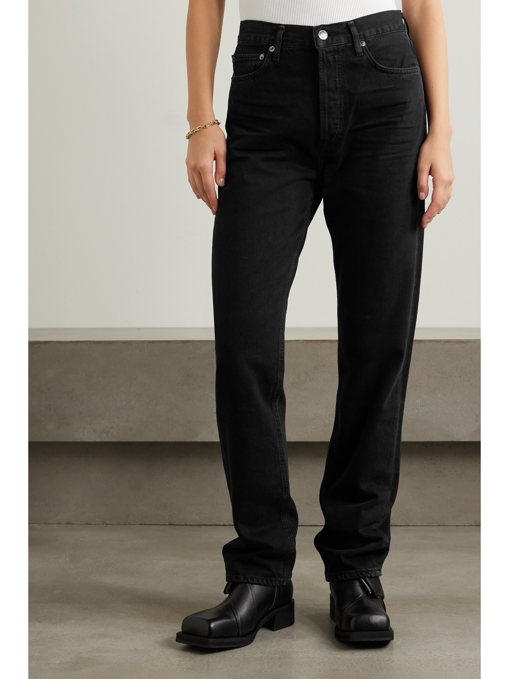 Agolde + NET SUSTAIN '90s Pinch Waist Long high-rise straight-leg organic jeans
