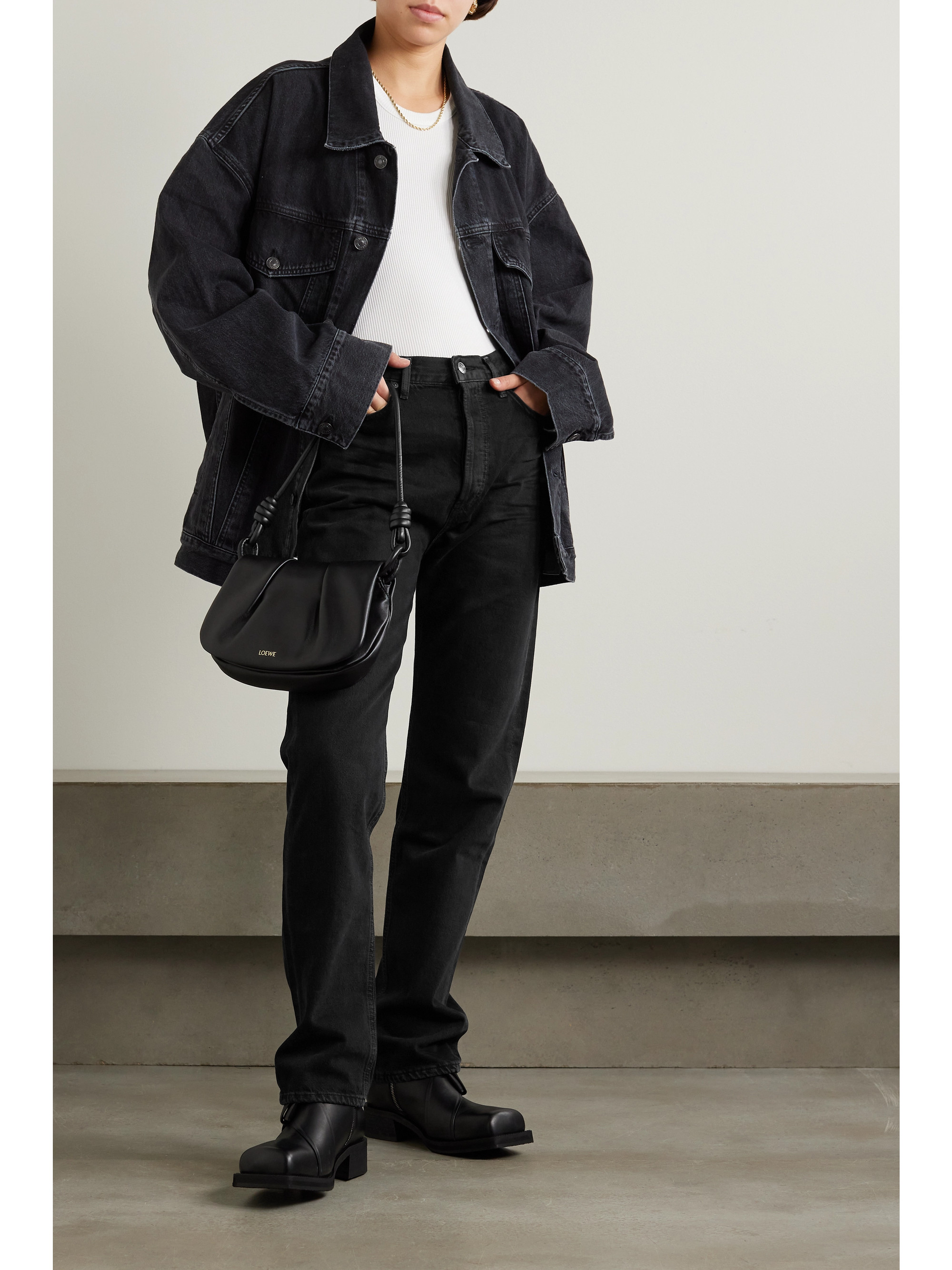 Agolde + NET SUSTAIN '90s Pinch Waist Long high-rise straight-leg organic jeans thumbnail