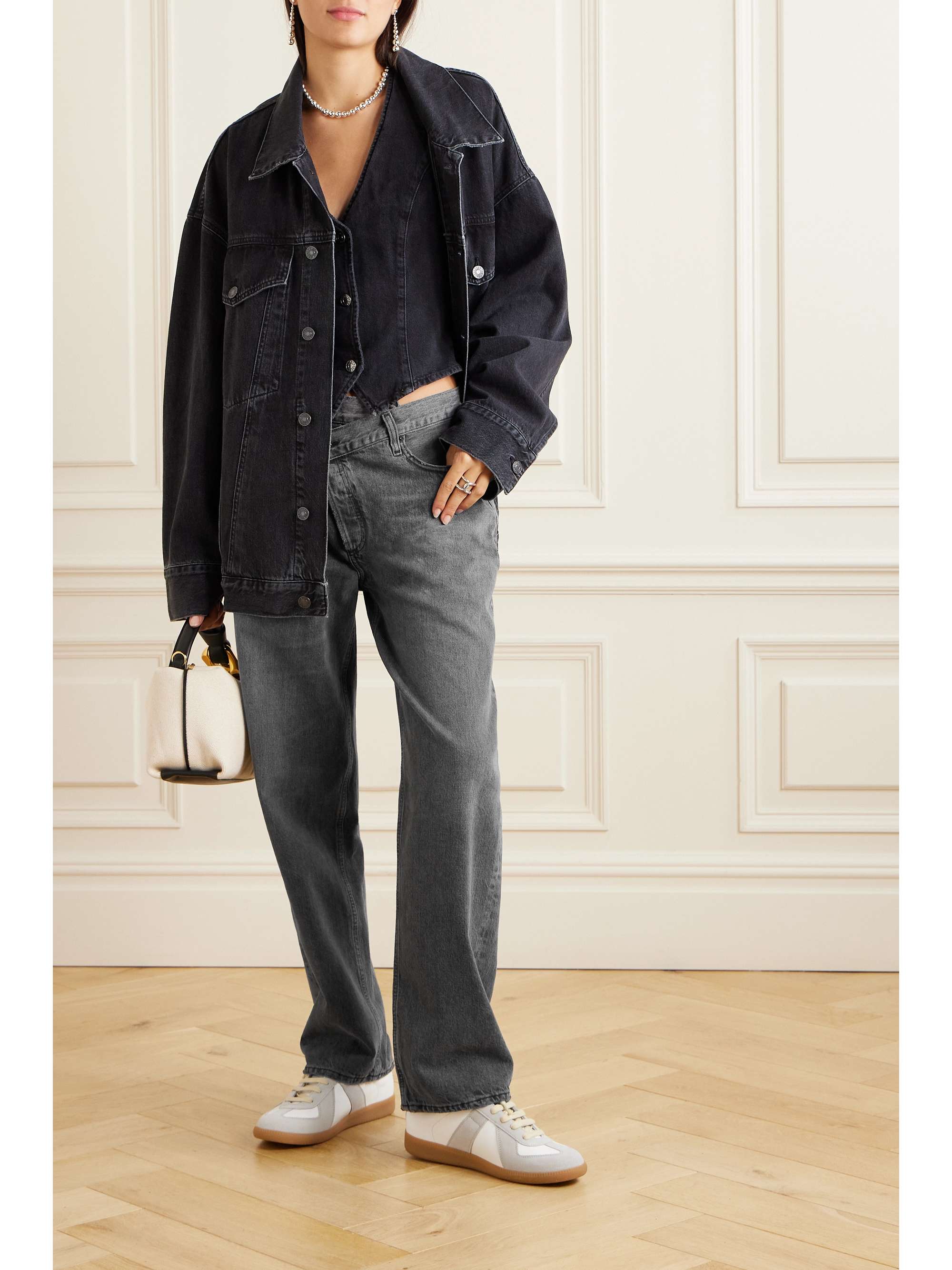 AGOLDE Criss Cross Upsized high-rise tapered jeans