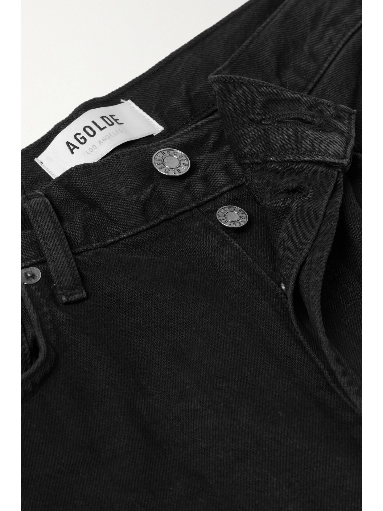 Agolde '90s Pinch Waist High-rise Straight-leg Recycled Jeans In Black