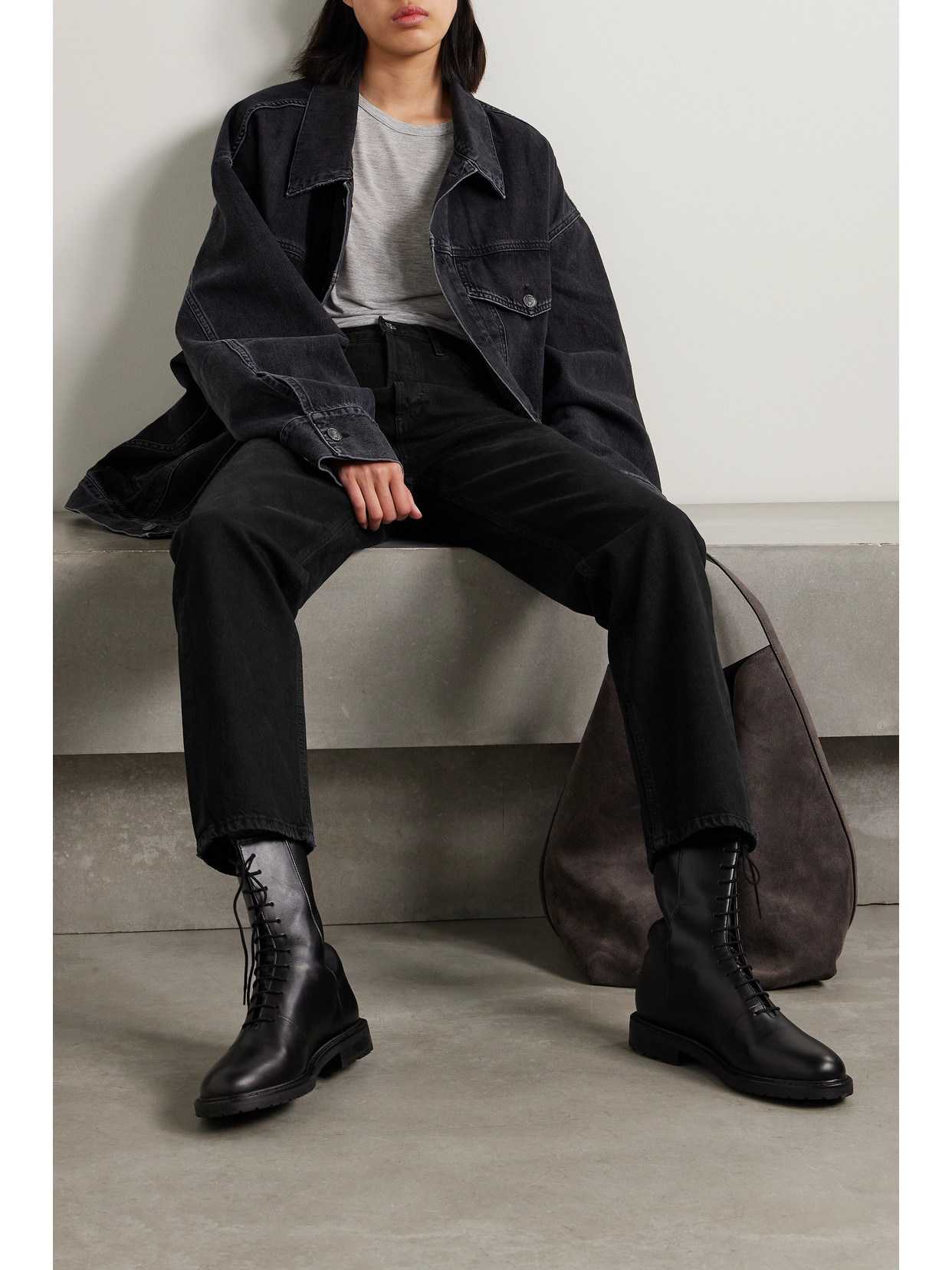 Agolde '90s Pinch Waist High-rise Straight-leg Recycled Jeans In Black