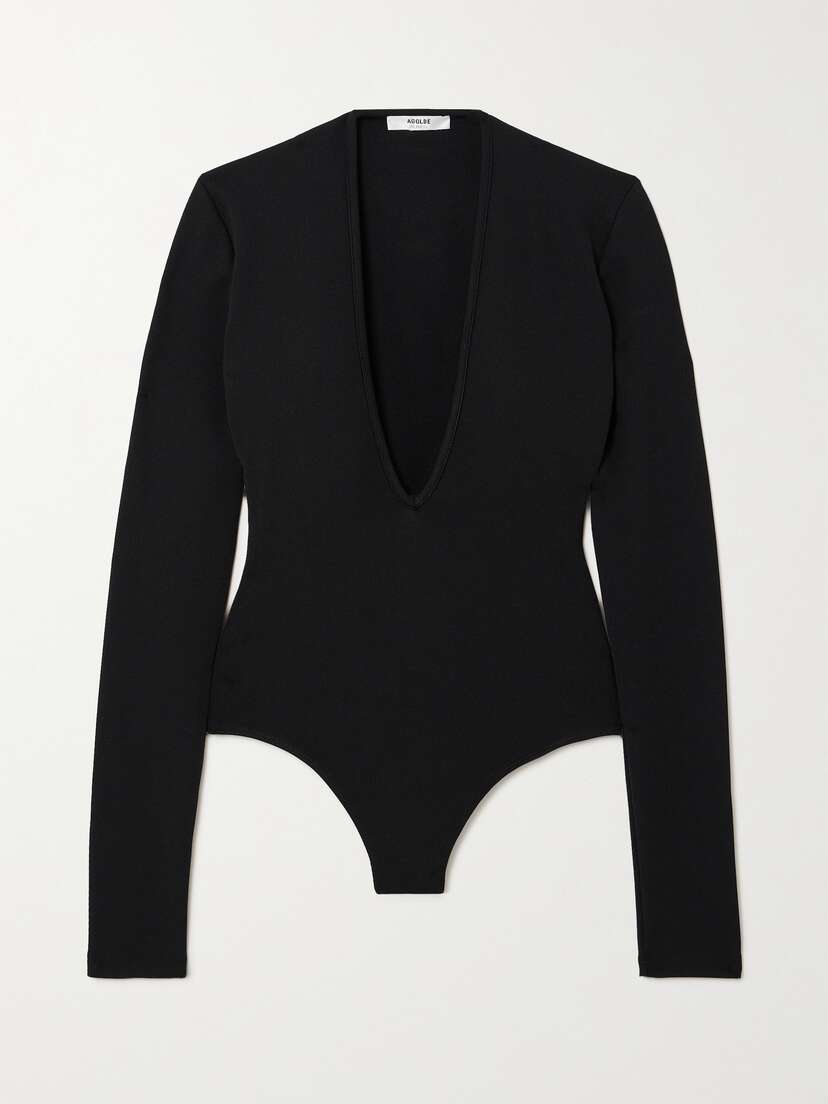 AGOLDE Zena Ribbed-jersey Bodysuit