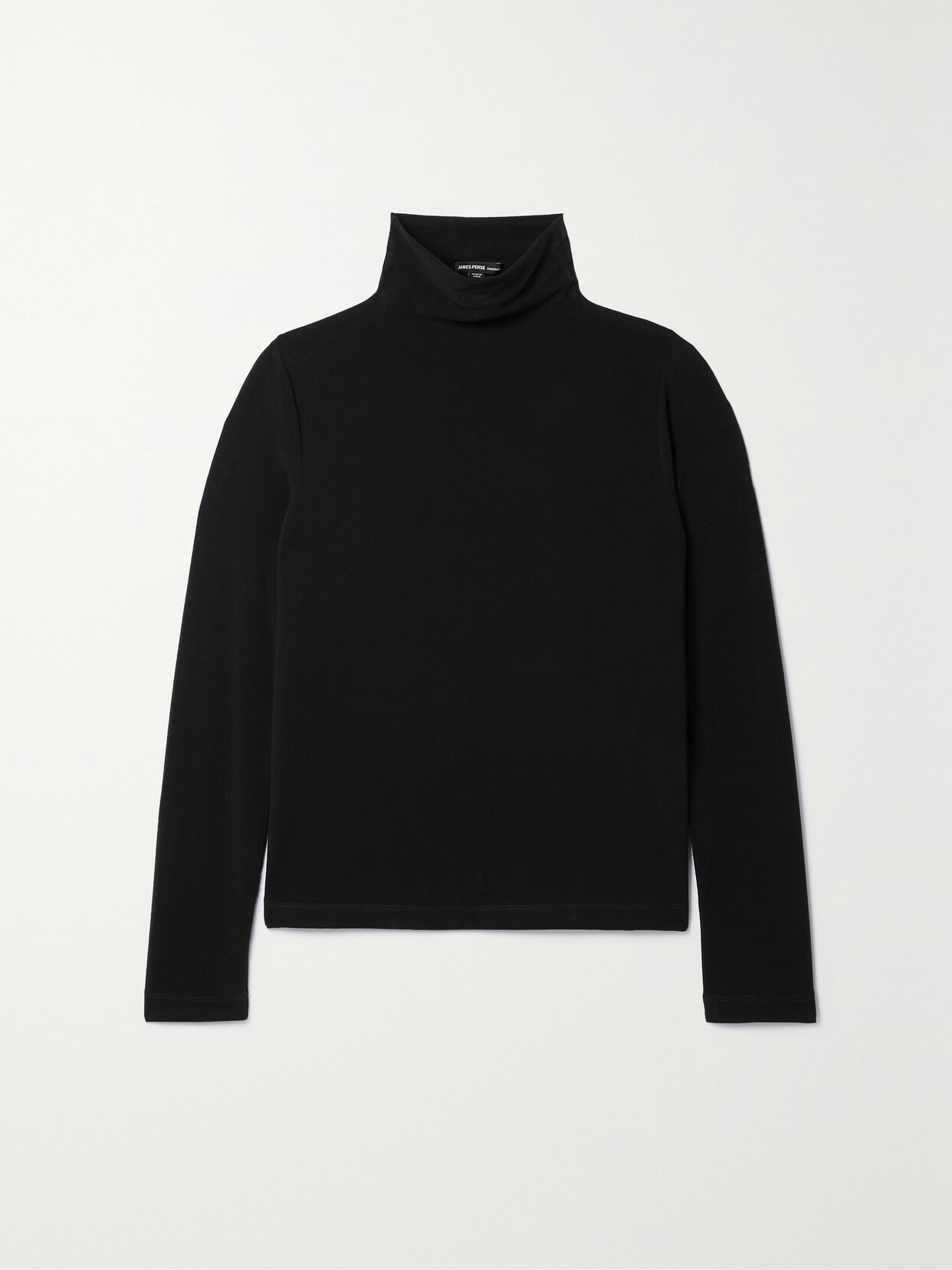 James Perse Jersey Turtleneck Top In Black