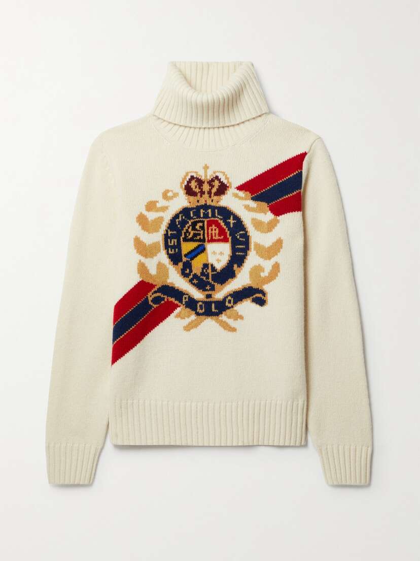 Polo Ralph Lauren Intarsia Wool Turtleneck Sweater - x large